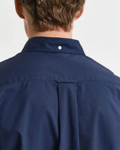 Gant Regular Fit Classic Poplin Short Sleeve Shirt - Marine time__1733825430__202501-3000101-410-crmodel-fv-1