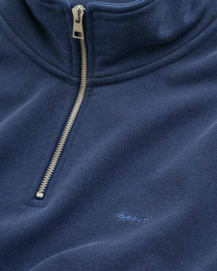 Gant Sunfaded Half Zip Sweatshirt - Persian Blue time__1739205306__202501-2067036-423-detail-fv-1