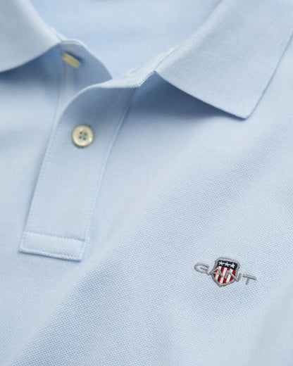 Gant Regular Fit Shield Piqué Polo Shirt - Fresh Blue time__1743081638__202503-2210-457-detail-fv-1