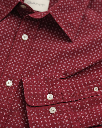 Gant Regular Fit Micro Print Shirt - Plumped Red time__1744876510__202503-3250219-604-detail-fv-1