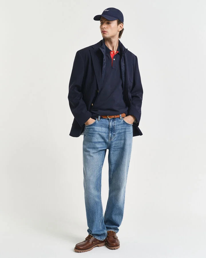 Gant Contrast Piqué Polo Shirt - Evening Blue time__1746549945__202503-2062026-433-look-fv-1