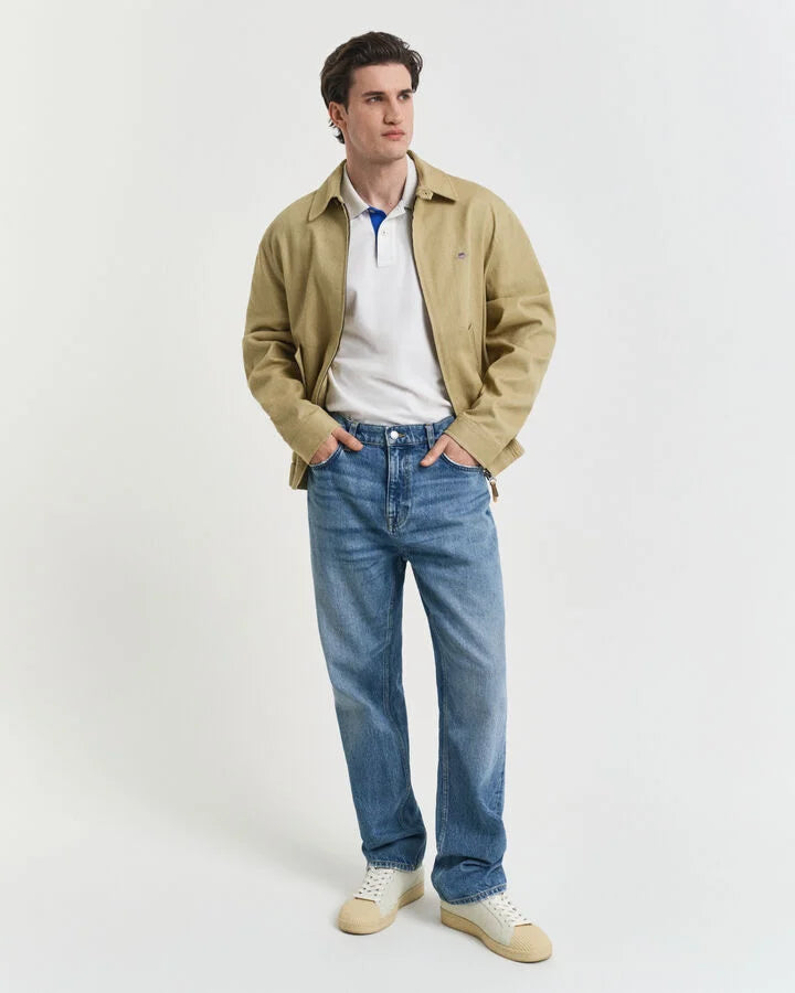 Gant Contrast Piqué Polo Shirt - Eggshell time__1746549980__202503-2062026-113-look-fv-1