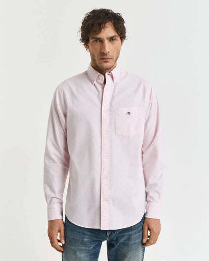 Gant Regular Fit Classic Oxford Shirt - Light Pink time__1746551643__202503-3000200-662-model-fit-1