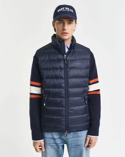 Gant Light Down Vest - Evening Blue time__1746565842__202503-7006527-433-model-fit-1