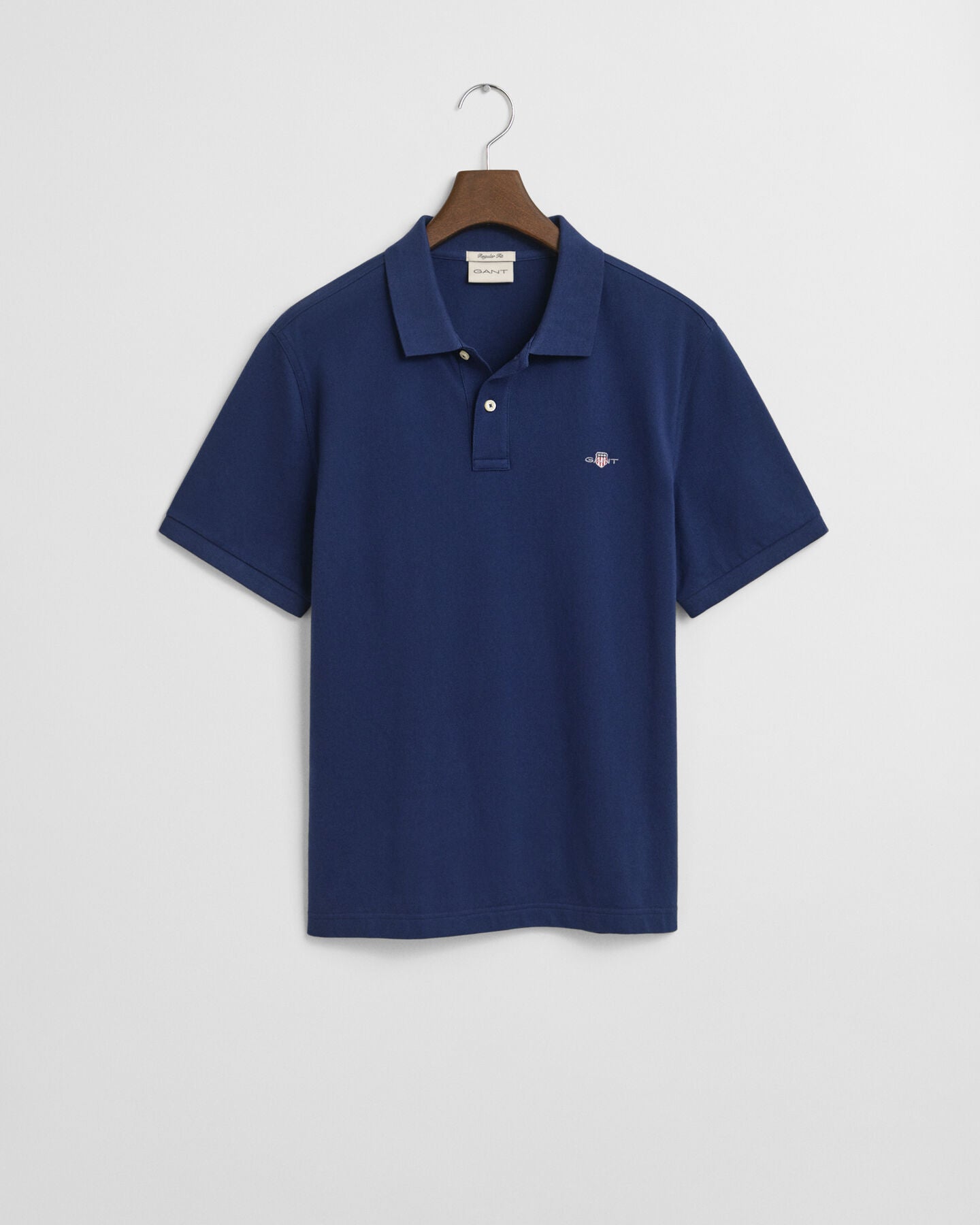 Gant Regular Fit Shield Piqué Polo Shirt - Persian Blue time__1747311609__202503-2210-423-flat-fv-1