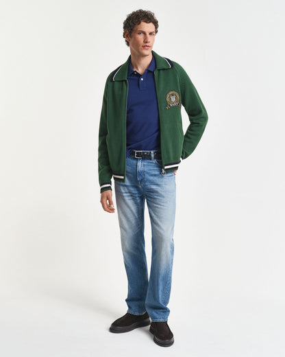 Gant Regular Fit Shield Piqué Polo Shirt - Persian Blue time__1749805528__202503-2210-423-look-fv-1