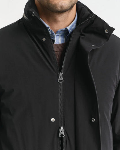 Gant Double Mid Length Jacket - Black time__1749808235__202503-7006553-005-crmodel-fv-8