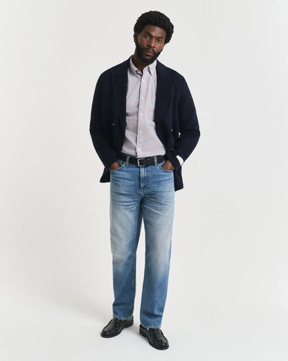 Gant Regular Fit Micro Checked Classic Poplin Shirt - Plumped Red time__1749816918__202503-3250214-604-look-fv-1