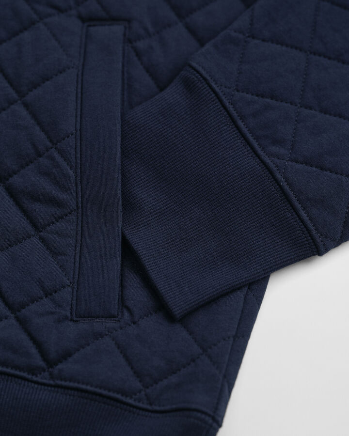 Gant Corduroy Collar Quilted Zip Sweatshirt - Evening Blue time__1751380523__202503-2067081-433-detail-fv-2