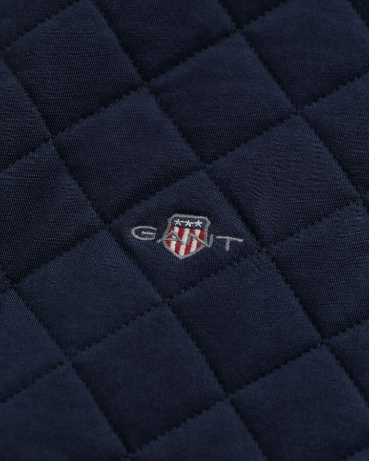 Gant Corduroy Collar Quilted Zip Sweatshirt - Evening Blue time__1751380524__202503-2067081-433-detail-fv-1