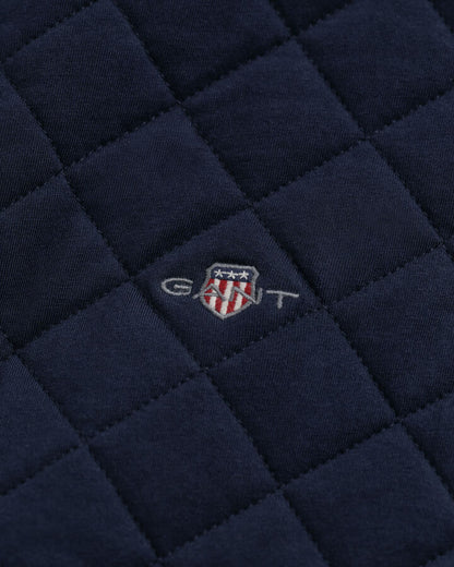 Gant Corduroy Collar Quilted Zip Sweatshirt - Evening Blue time__1751380524__202503-2067081-433-detail-fv-1