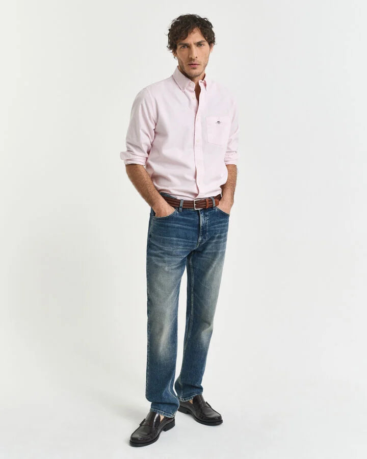 Gant Regular Fit Classic Oxford Shirt - Light Pink time__1757617205__202503-3000200-662-look-fv-1