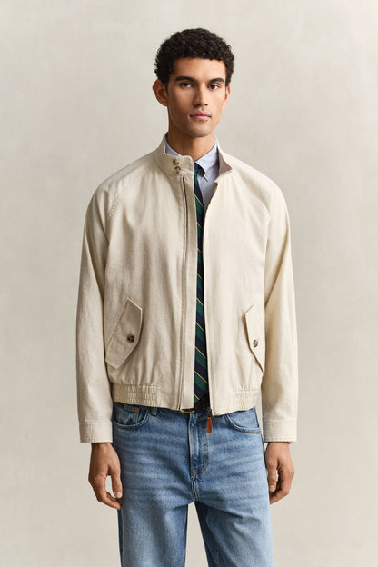 Gant Linen Blend Harrington Jacket time__1765380044__202601-7006611-233-model-fv-1