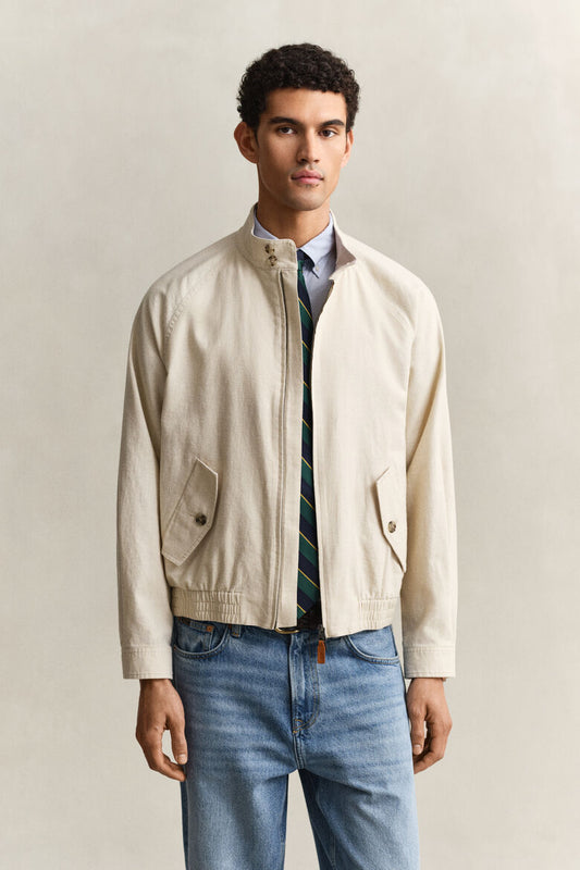 Gant Linen Blend Harrington Jacket time__1765380044__202601-7006611-233-model-fv-1