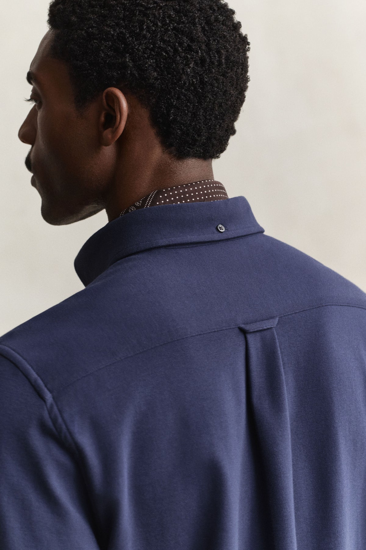 GANT Jersey Stretch Piqué Shirt - Marine time__1770815710__202602-3250271-410-crmodel-fv-1