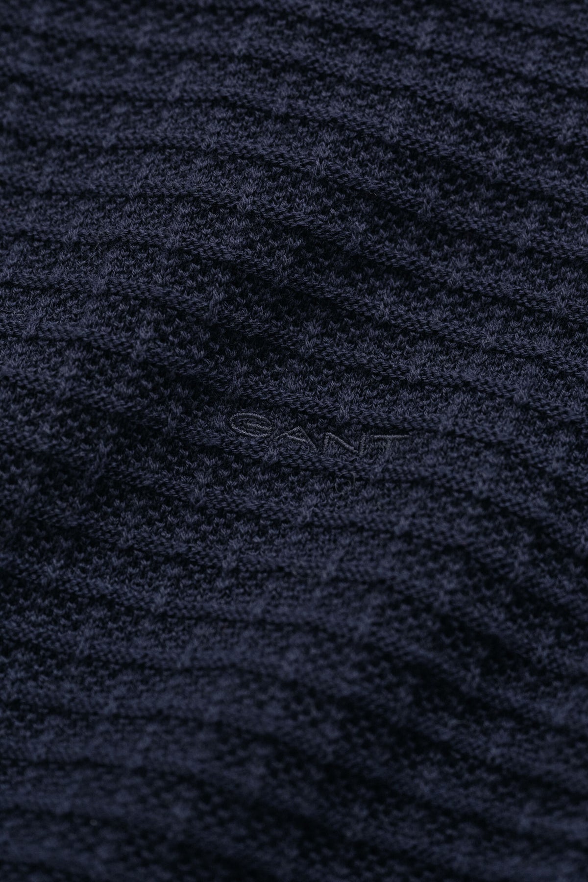 GANT Cotton Texture Half-Zip Sweater - Evening Blue time__1773328806__202602-8040256-433-detail-fv-1