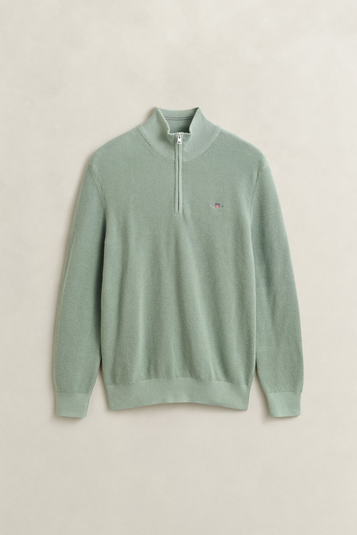 GANT Textured Cotton Half-Zip Sweater - Surplus Mint time__1773330017__202602-8030292-308-flat-fv-1
