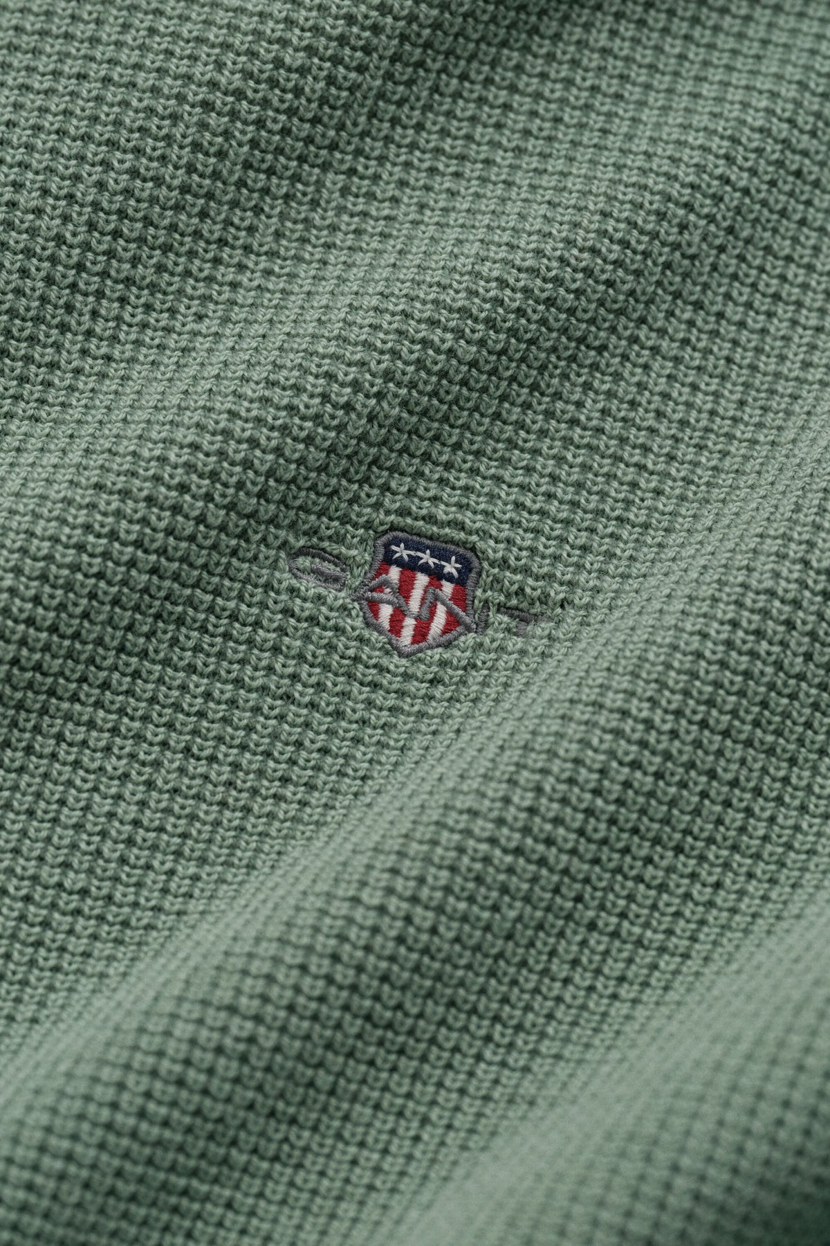 GANT Textured Cotton Half-Zip Sweater - Surplus Mint time__1773330018__202602-8030292-308-detail-fv-1