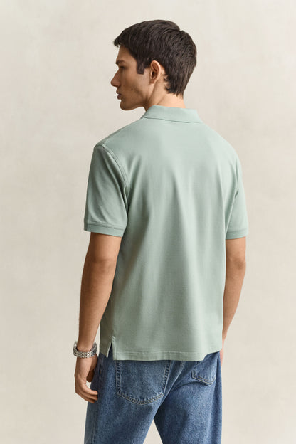 GANT Contrast Piqué Polo Shirt - Surplus Mint time__1773670517__202602-2062026-308-model-bv-1