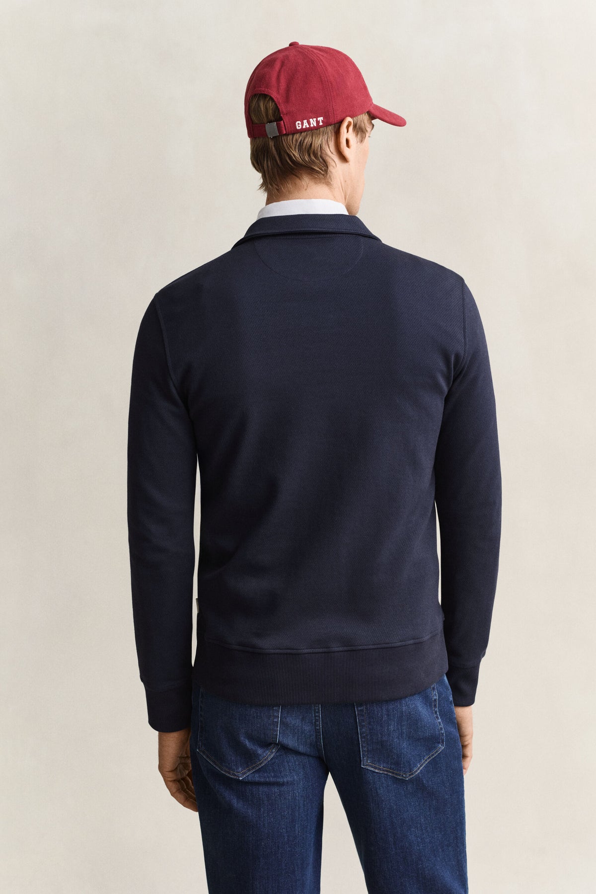 GANT Half-Zip Sweatshirt - Evening Blue time__1774967133__202602-2067155-433-model-bv-1