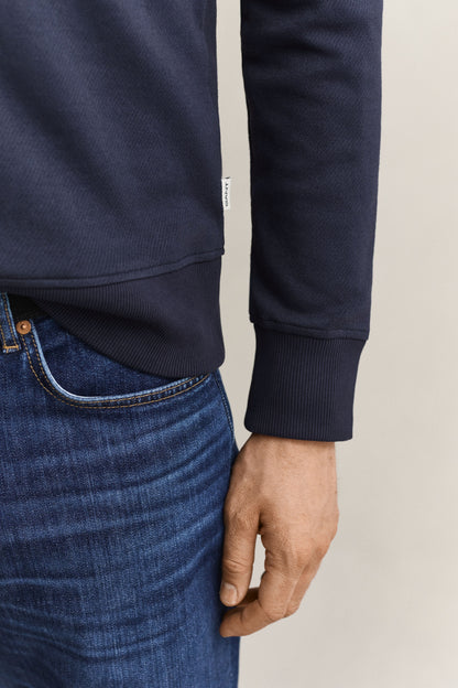 GANT Half-Zip Sweatshirt - Evening Blue time__1774967134__202602-2067155-433-crmodel-fv-2
