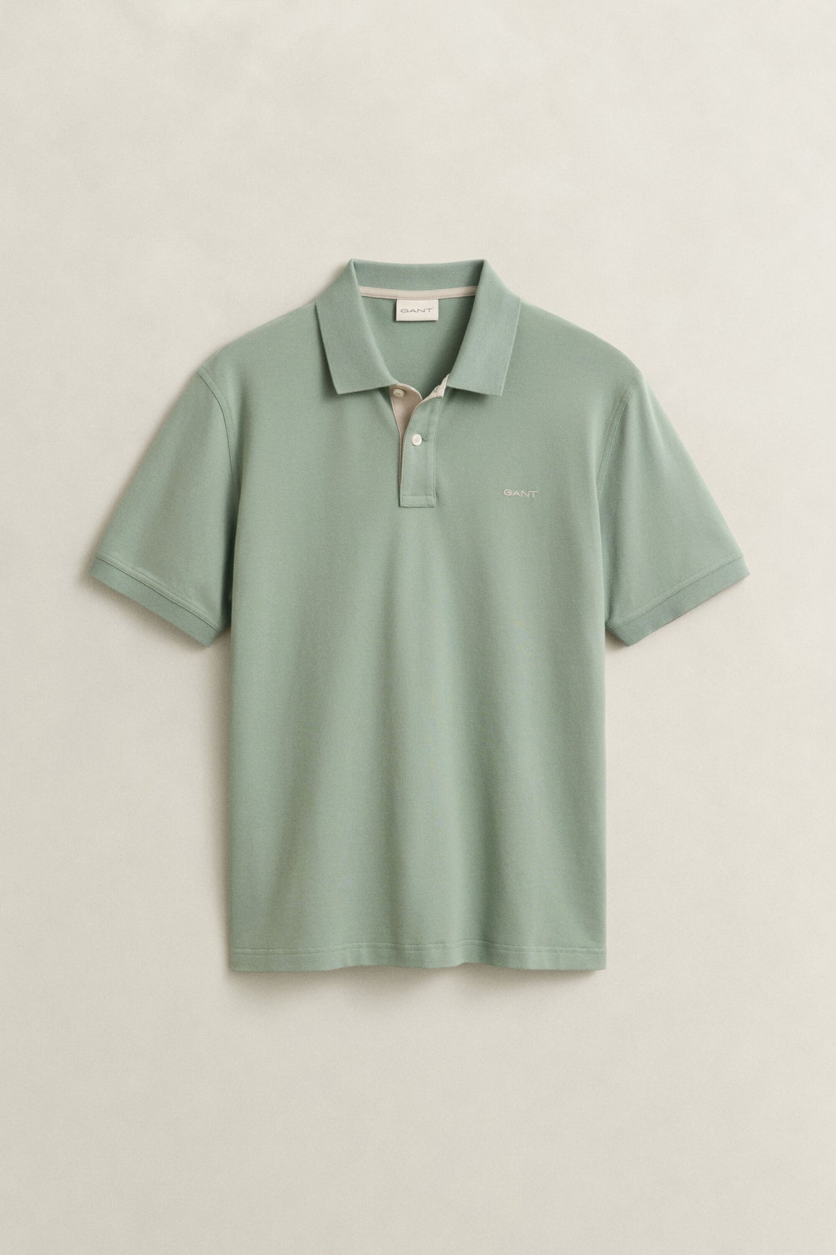 GANT Contrast Piqué Polo Shirt - Surplus Mint time__1775721320__202602-2062026-308-flat-fv-1