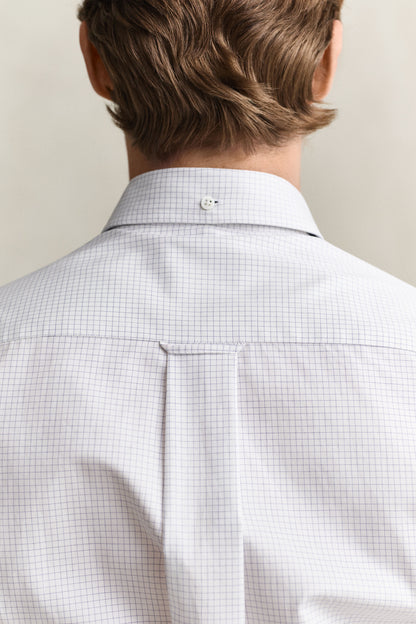 GANT Checked Twill Dress Shirt - White time__1775837114__202602-3262035-110-crmodel-fv-2