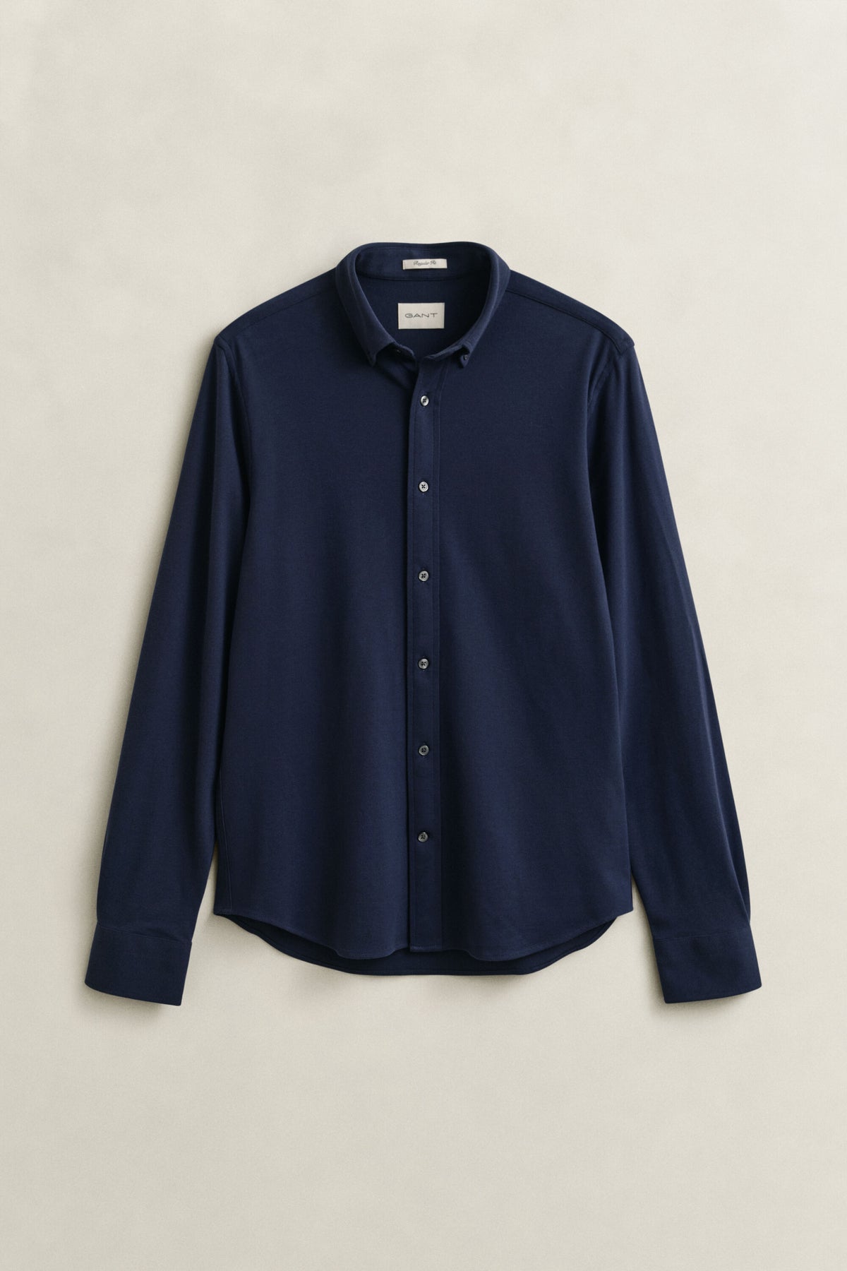 GANT Jersey Stretch Piqué Shirt - Marine time__1777314911__202602-3250271-410-flat-fv-1