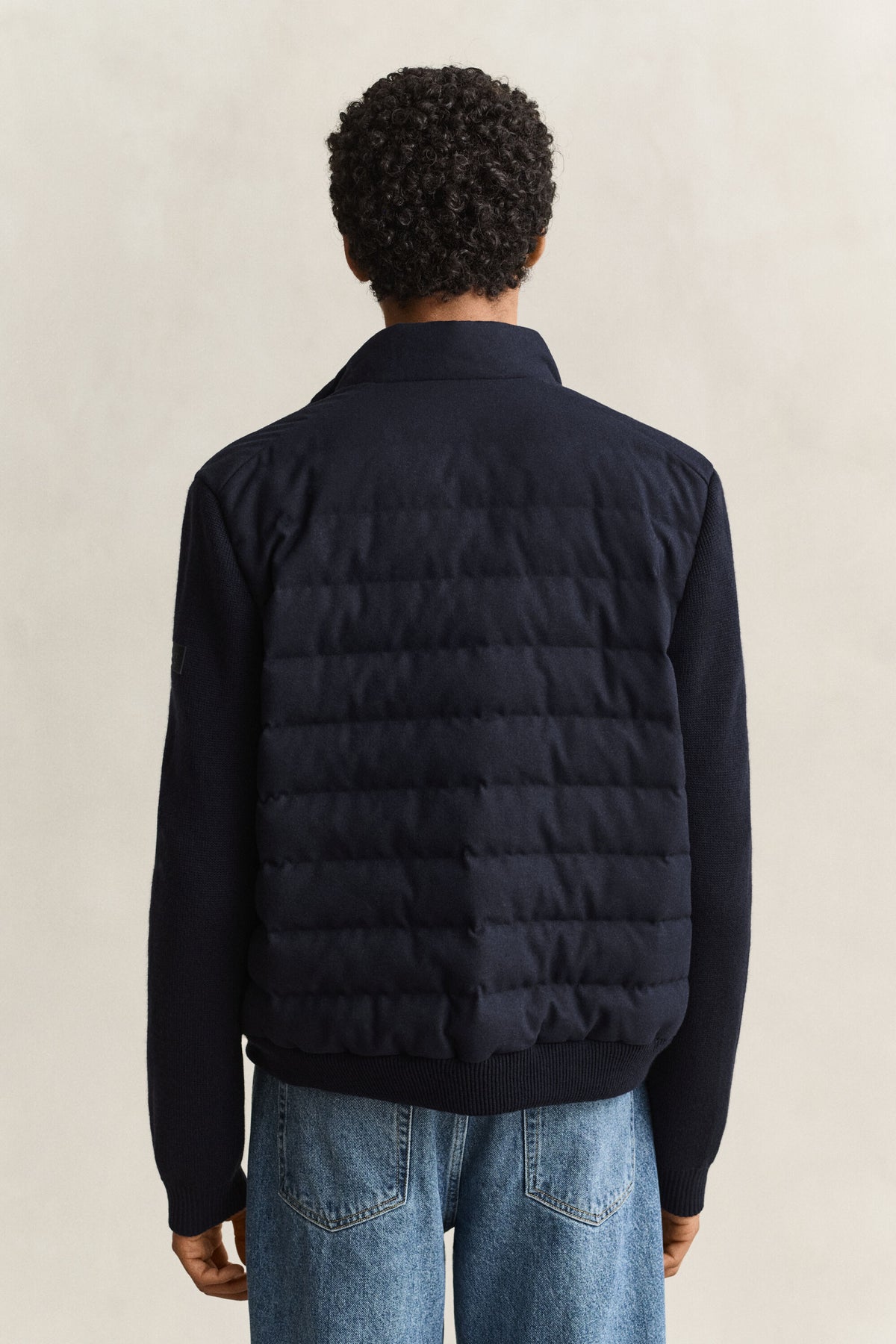 GANT Hybrid Insulated Flannel Jacket - Evening Blue time__1778145323__202603-7006647-433-model-bv-1
