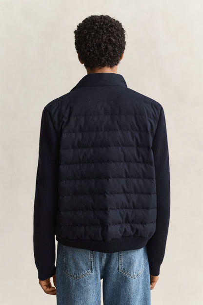 GANT Hybrid Insulated Flannel Jacket - Evening Blue time__1778145323__202603-7006647-433-model-bv-1