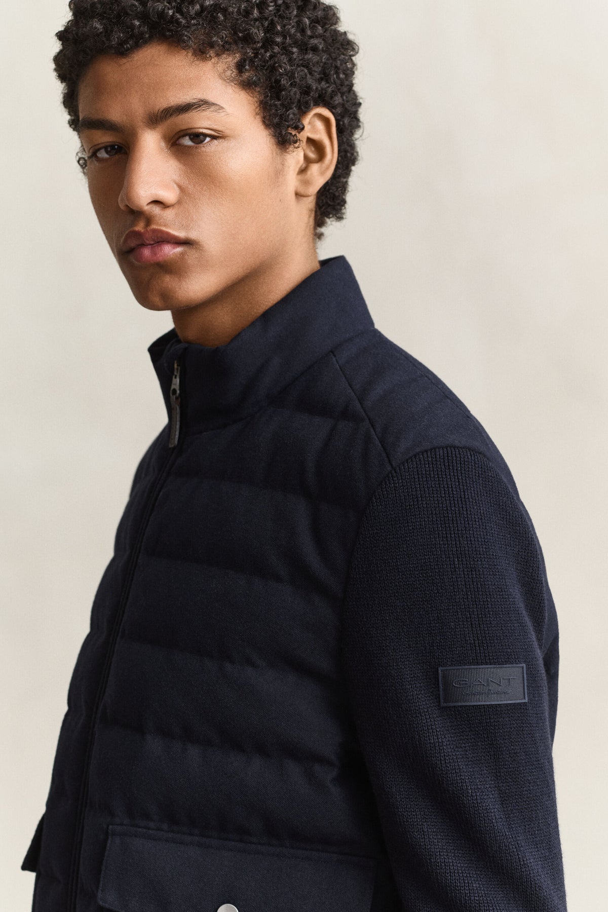 GANT Hybrid Insulated Flannel Jacket - Evening Blue time__1778145326__202603-7006647-433-crmodel-fv-2