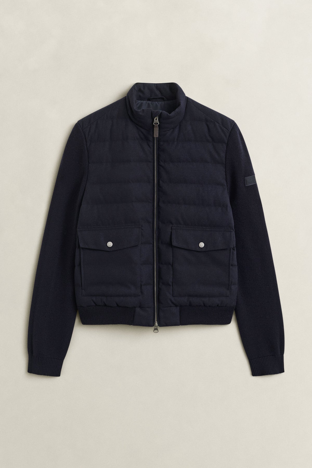 GANT Hybrid Insulated Flannel Jacket - Evening Blue time__1779470439__202603-7006647-433-flat-fv-1