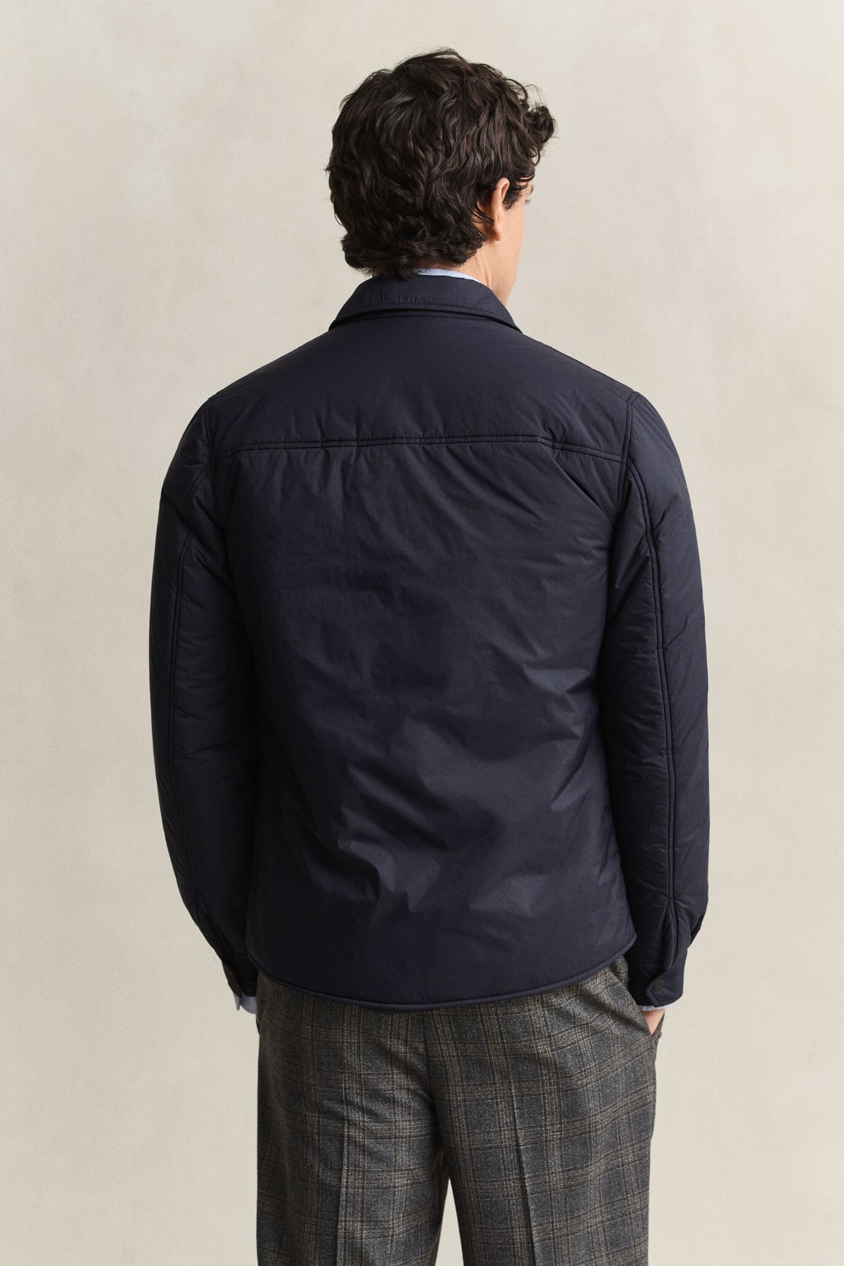 GANT Ultralight Padded Overshirt - Evening Blue time__1779700505__202602-3250307-433-model-bv-1