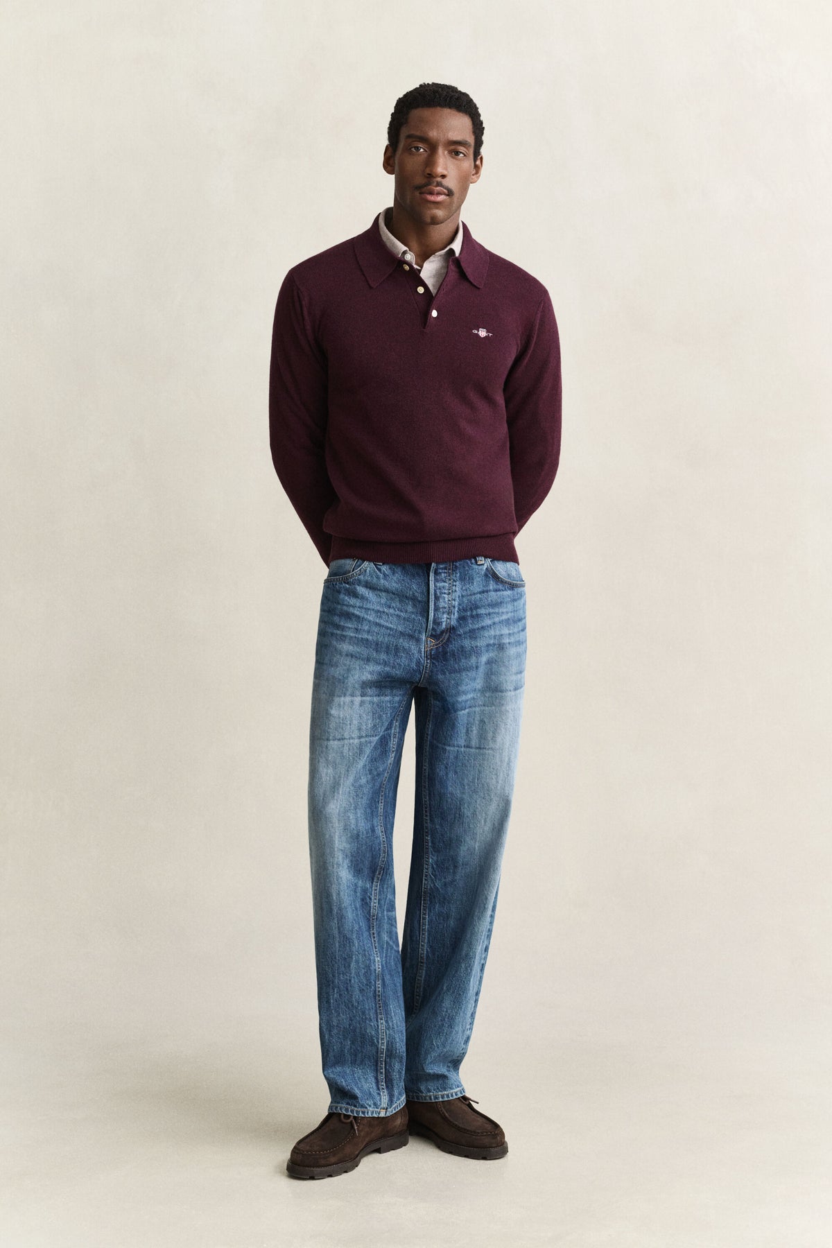 GANT Superfine Lambswool Polo Sweater time__1780047611__202603-8060109-667-look-fv-1