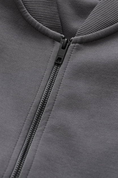 GANT Aviator Sweat Jacket - Mid Grey time__1781514906__202602-2067156-038-detail-fv-2