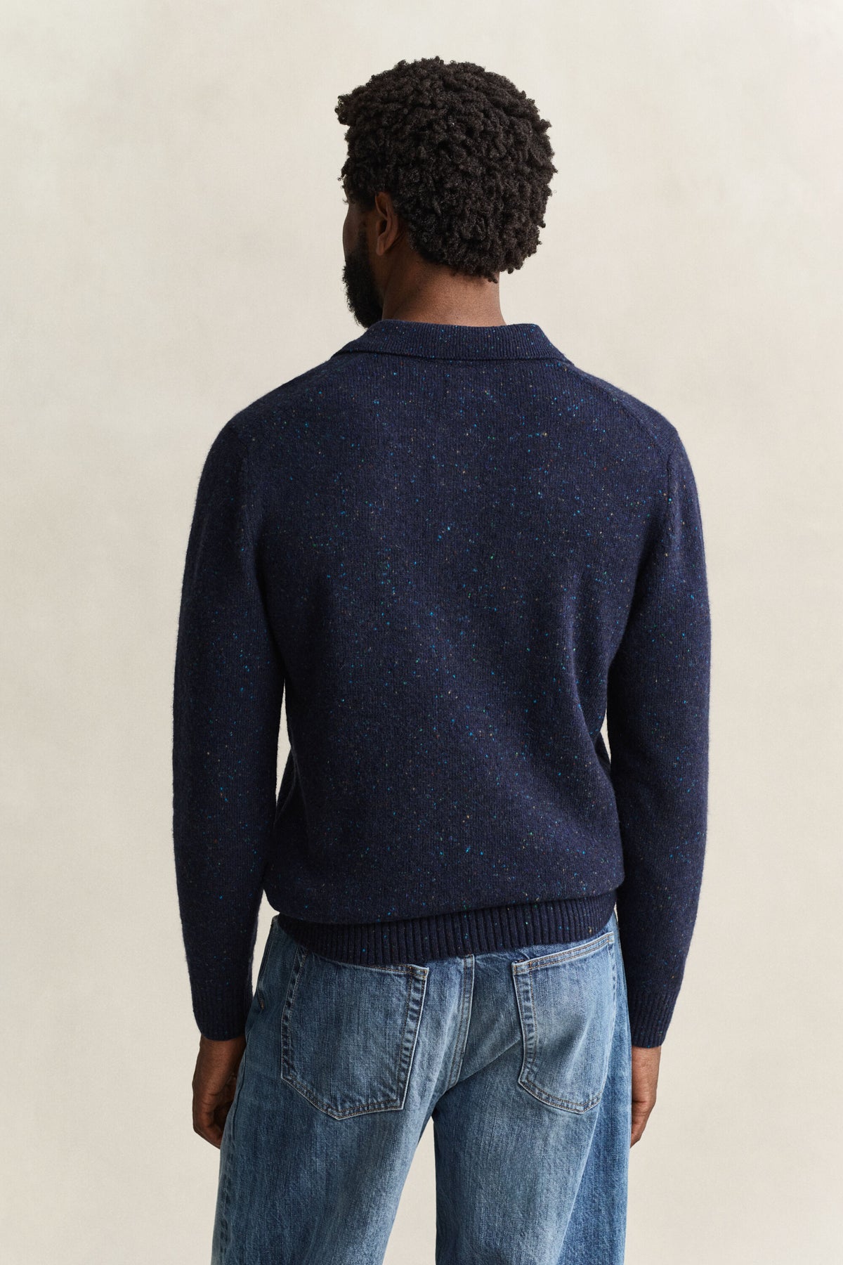 GANT Wool Blend Nepps Polo Sweater time__1783069212__202603-8040263-433-model-bv-1