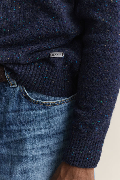 GANT Wool Blend Nepps Polo Sweater time__1783069214__202603-8040263-433-crmodel-fv-1
