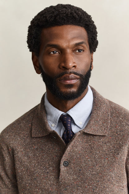 GANT Wool Blend Nepps Polo Sweater time__1783070110__202603-8040263-260-crmodel-fv-1