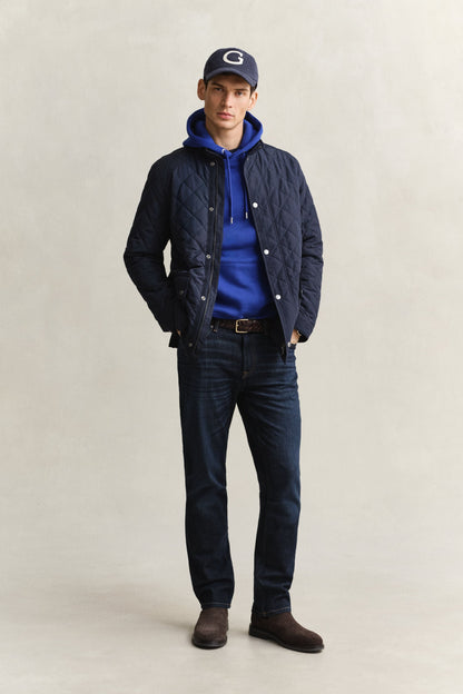 GANT Quilted Mid Jacket - Evening Blue time__1786383605__202603-7006639-433-look-fv-1