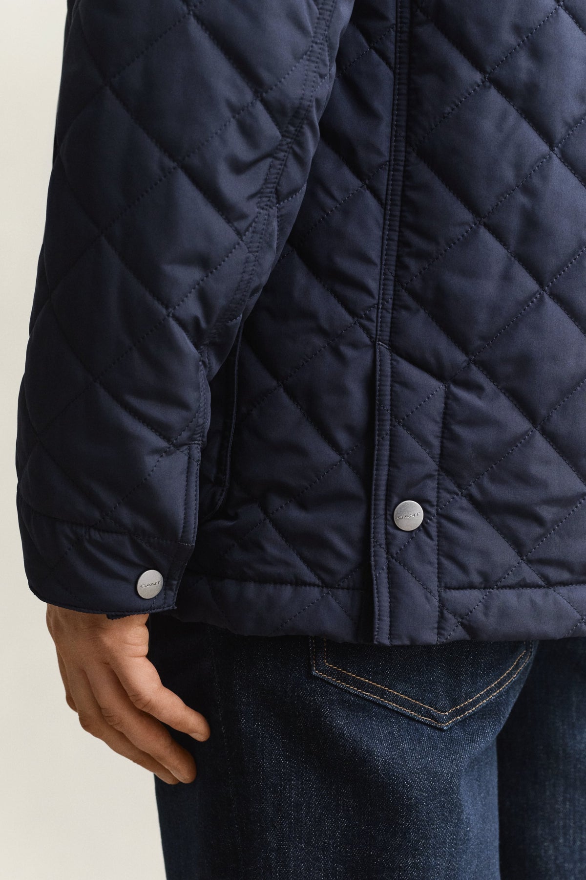 GANT Quilted Mid Jacket - Evening Blue time__1786383608__202603-7006639-433-crmodel-fv-2