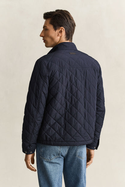 GANT Quilted Jacket - Evening Blue time__1786392307__202603-7006638-433-model-bv-1