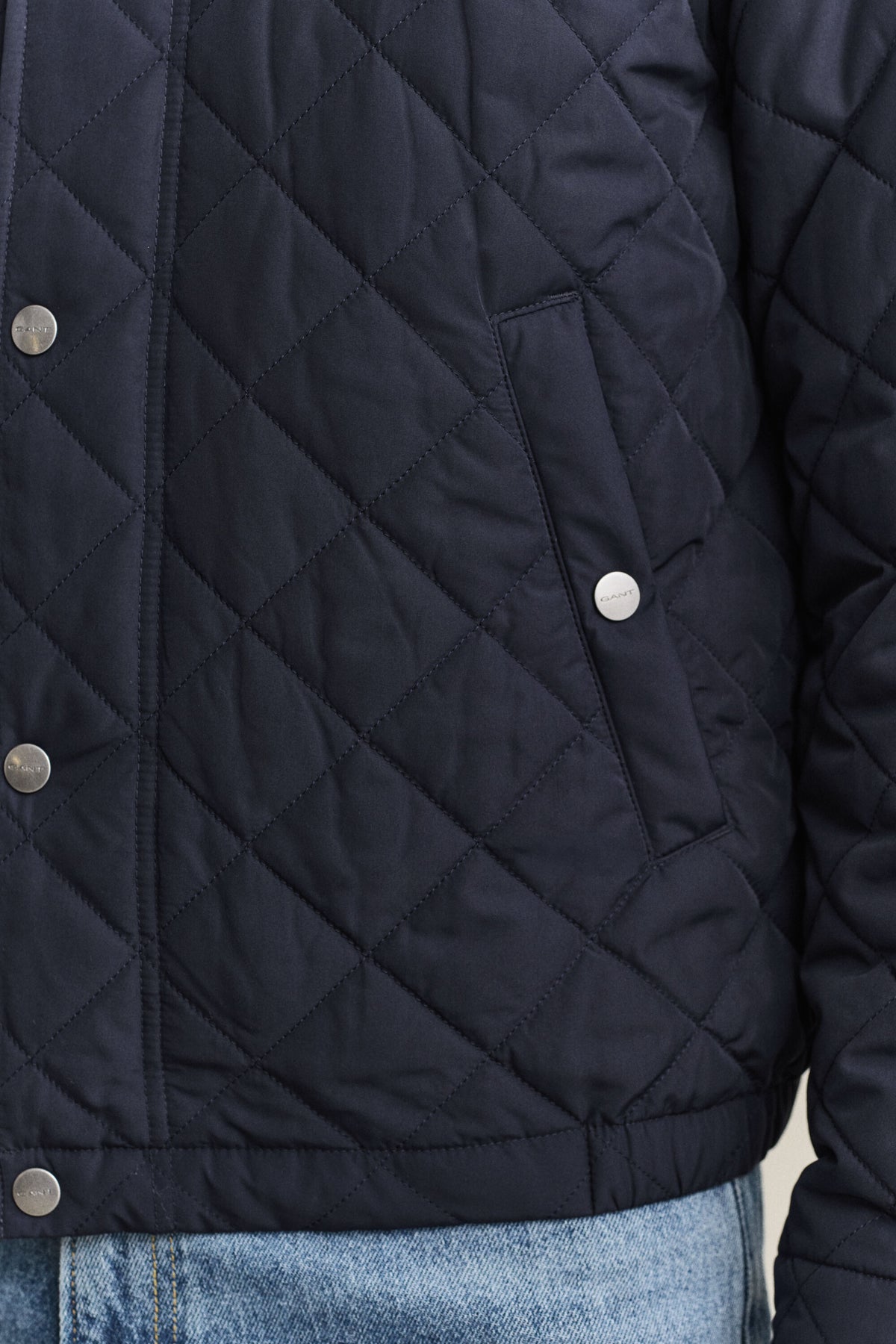 GANT Quilted Jacket - Evening Blue time__1786392309__202603-7006638-433-crmodel-fv-2
