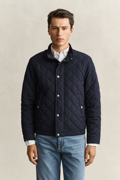 GANT Quilted Jacket - Evening Blue time__1786392604__202603-7006638-433-model-fit-1